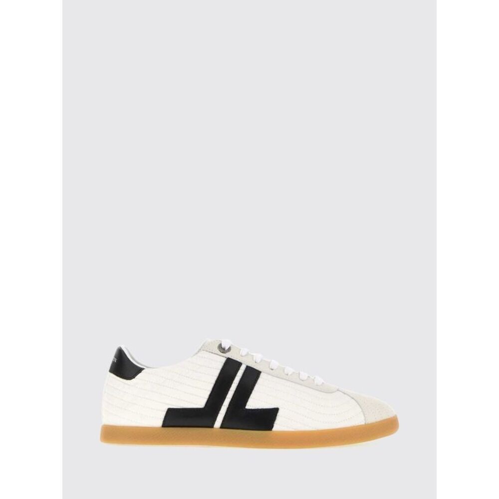 Lanvin Women Glen Lanvin Quilted Monogram Nylon Sneakers With Leather Details